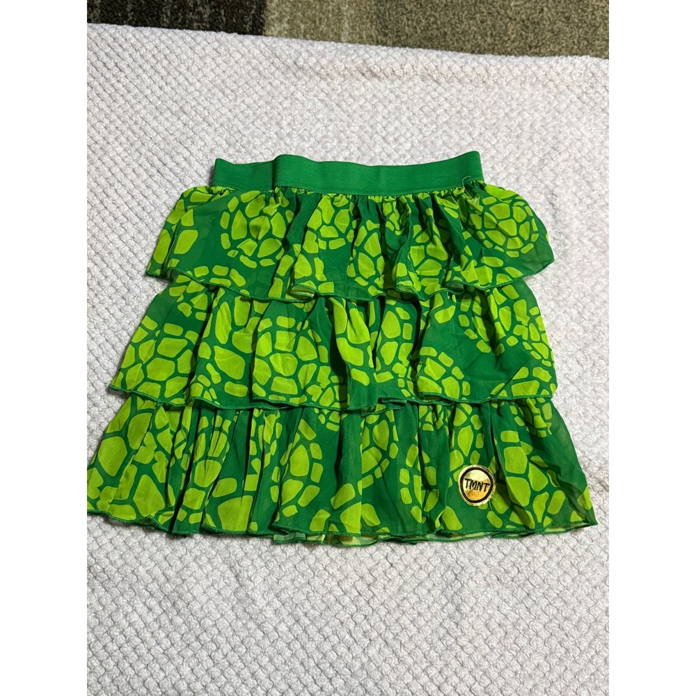 Teenage Mutant Ninja Turtles TMNT Green Ruffle Tiered Skirt Spirit Halloween S/M